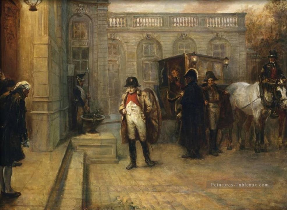 Napoléon après Waterloo Robert Alexander Hillingford scènes de bataille historiques Peintures à l'huile